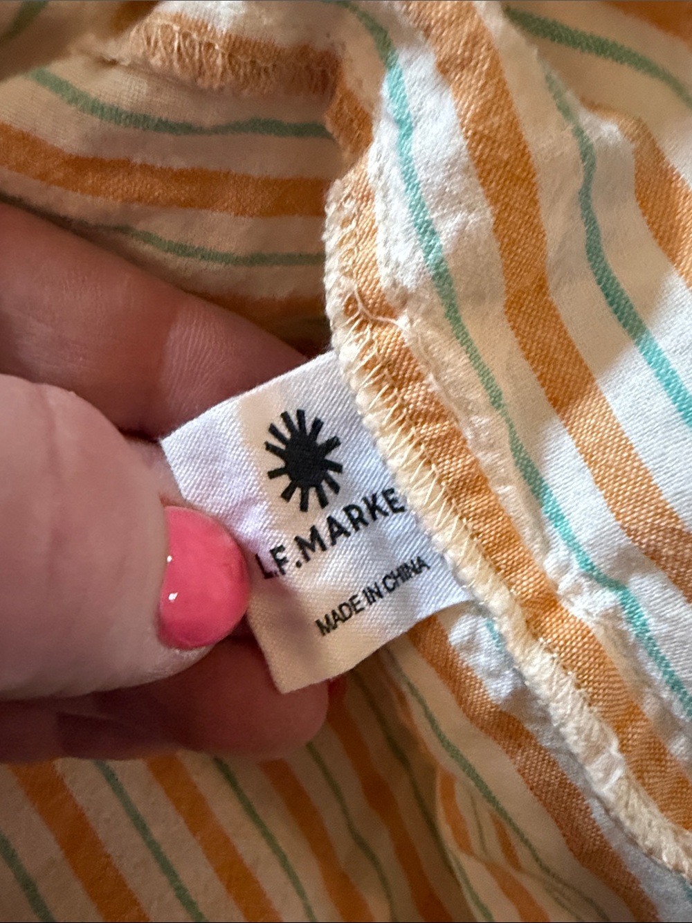 L F Markey Shift Dress 10 Citrus Stripe - Picture 15 of 16